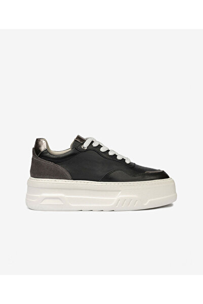 Greyder Kadın Siyah Çelik Hakiki Deri Sneaker Ayakkabı 4Y2SA59041