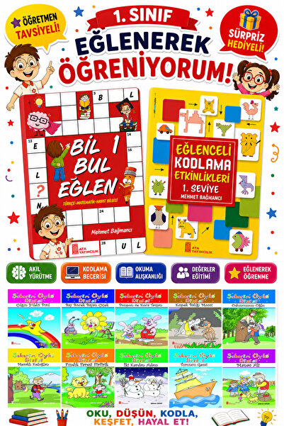 Ata Yayıncılık 1.Sınıflar İçin Okumayı Sevdiren 10 lu Hikaye Seti -Bil Bul Eğ...