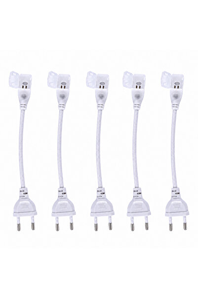 Ledarmy 220V Hortum COB Neon LED Fiş Girişi 5’li Set Tak Çalıştır Şerit LED E...