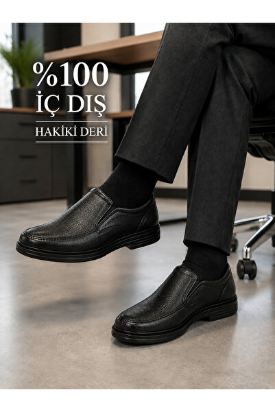 CookaShoes Hakiki Deri Erkek Klasik Günlük Ayakkabı – Ortopedik Tabanlı Rahat...