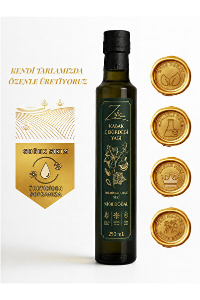 zafirnatural Soğuk Sıkım Kabak Çekirdeği Yağı 250ml - Yüksek Skualen ve Fitos...