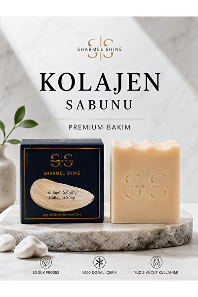 SHARMEL SHINE %100 Doğal KOLAJEN SABUN - Botoks Etkili, Yaşlanma Önleyici - 1...