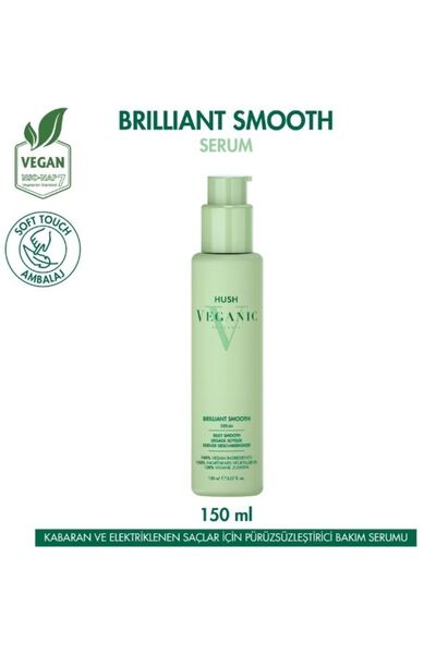 HUSH Veganic Brilliant Smooth Kabaran Saçlar İçin Pürüzsüzleştirici Serum 150 ml