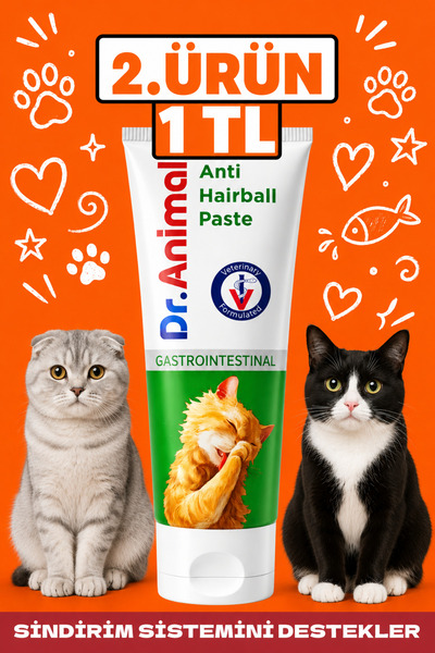 Dr. Animal Malt |Gastro|Sindirim Sistemi Destek | Kedi Malt Macunu | Anti Hai...