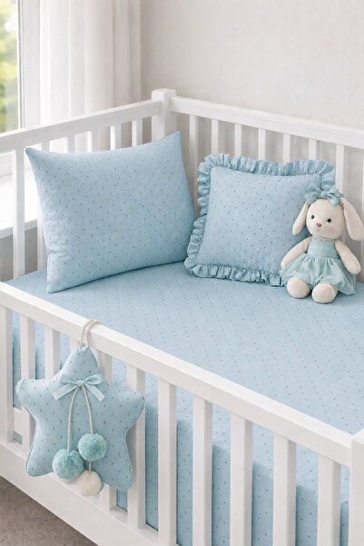 Ozz Baby طقم ملاءة سرير أطفال مطاطية مصنوعة من القطن بنسبة 100% (70X120X15) غ...