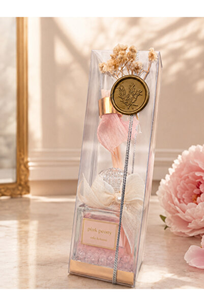 Alvion atelier Pink Peony Çubuklu Oda Kokusu Seti Dekoratif Hediyelik Şık Sun...
