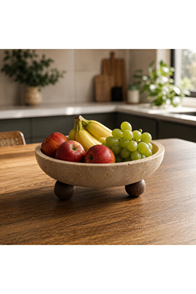 MoodConcept Traverten Sunum Kasesi Naturel (25 cm)