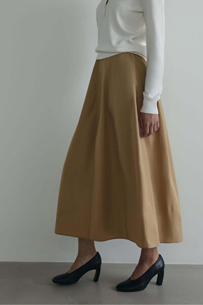 Suud Collection Φούστα με μπαλόνι Camel Lade