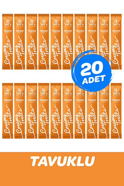 Vet's Plus Tavuklu Krema Kedi Ödül Maması 14gr (20 Adet)