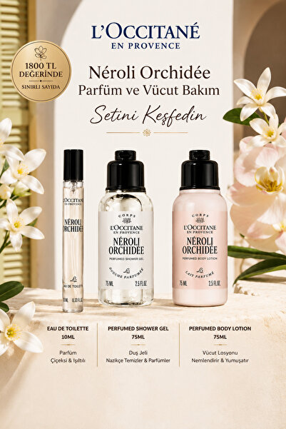 L'Occitane Néroli Orchidée Parfüm ve Vücut Bakım Seti, 3'lü Set