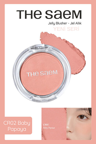 THE SAEM Jelly Blusher (Yeni Seri) - Jel Allık - CR02 Baby Papaya