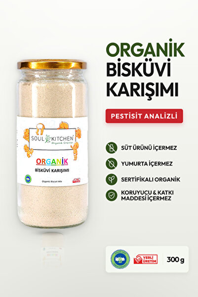 Soul Kitchen Organik Ürünler Organik Sertifikalı Bisküvi Karışımı Cam Kavanoz...