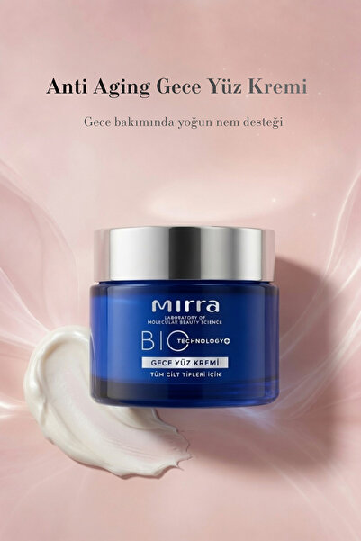 Mirra Anti aging Gece Yüz Kremi Yaşlanma ve Kırışıklık karşıtı Su bazlı Yoğun...