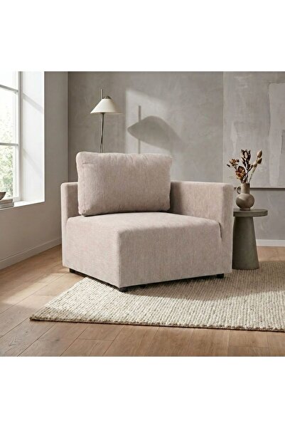 Danube Home Benjo Corner Wedge Fabric Modular Sofa | Single Seater Chair | L9...