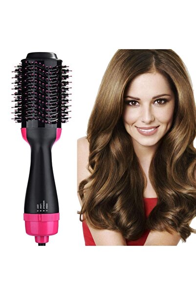 Generic Hot Air Brush, Hair Dryer Brush, Black and Pink, 3 Heat Settings, Vol...