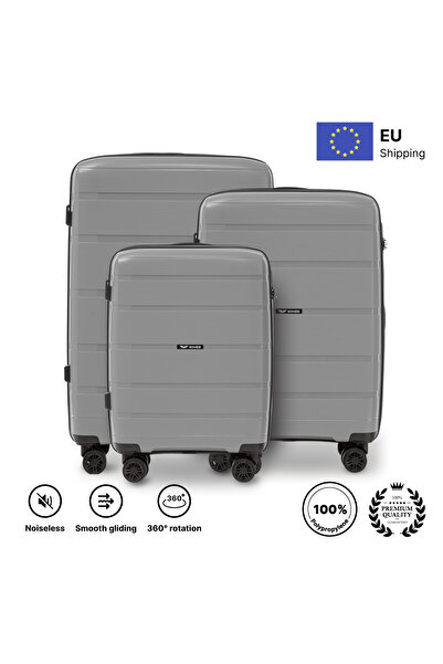 wings Set de bagaje - 3 dimensiuni S M L 20" 24" 28" Polipropilenă
