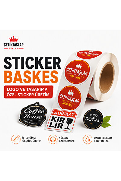Çetintaşlar Reklam LOGO VE TASARIMA ÖZEL, STİCKER, BAS-KES, ETİKET, m2 FİYATIDIR