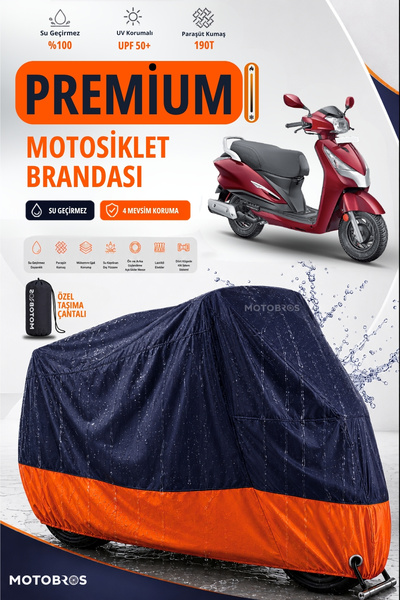 Motobros غطاء دراجة نارية من القماش المشمع من نوع هيرو دويت، غطاء محرك مقاوم ...