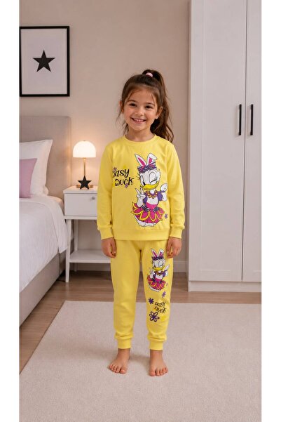 Fil Kids Set de pijamale de iarnă pentru fetiță, din bumbac, cu model de rață...