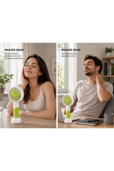 Master ZB100 Şarjlı Mini El Fanı