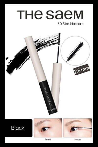 THE SAEM Saemmul 3D Slim Üç Boyutlu Ultra İnce Rimel - Siyah