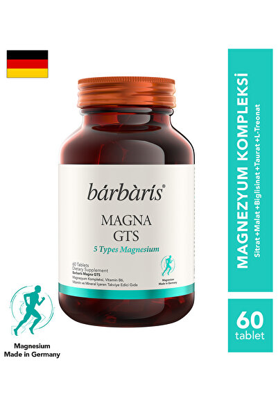 Barbaris Magnezyum GTS - 60 Tablet - Magnezyum Kompleksi (Sitrat, Malat, Taur...