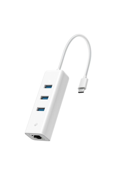 TP-LINK UE330C USB3.0 TYPE-C=>Adaptor Gigabit+3USB (Giriş:USB Tip-C=>Çıkış:G....