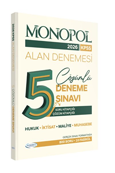 Monopol Yayınları 2026 KPSS A Grubu Fasikül 5 Deneme Çözümlü