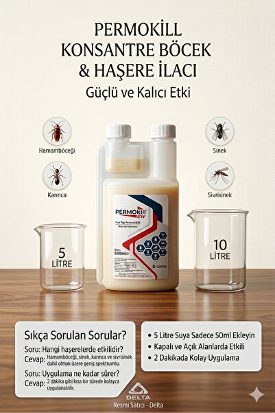Delta Market Permokill 18 Ew 500 Ml Haşere Ilacı (konsantre Sıvı)