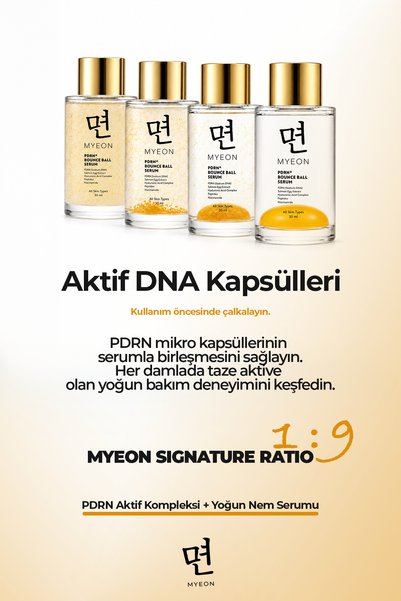 MYEON Somon Dna Pdrn+ Bounce Ball Serum 30 ml – Dual Phase Skin Rejuvenation & Lifting Effect Serum