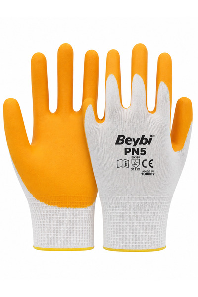 Beybi Pn5 Polyester Örme Nitril Eldiven 1 Çift