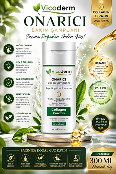 vicoderm شامبو الكولاجين والكيراتين |   علاج فعال لتساقط الشعر وتعزيز صحة الش...