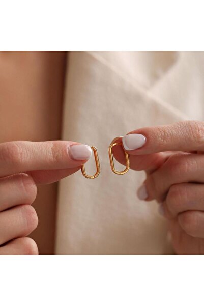 Sembol Gold Ajda Küpe 14 Ayar Damla Form 1.5 cm