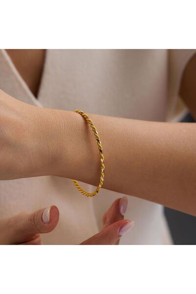 Sembol Gold 8 Ayar İkili Burma Altın Bilezik 3 mm