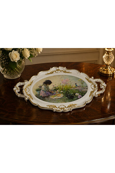 Zucci Home Hürrem Lüx Presentation Tray |   Spring Souvenir - Decorative Serv...