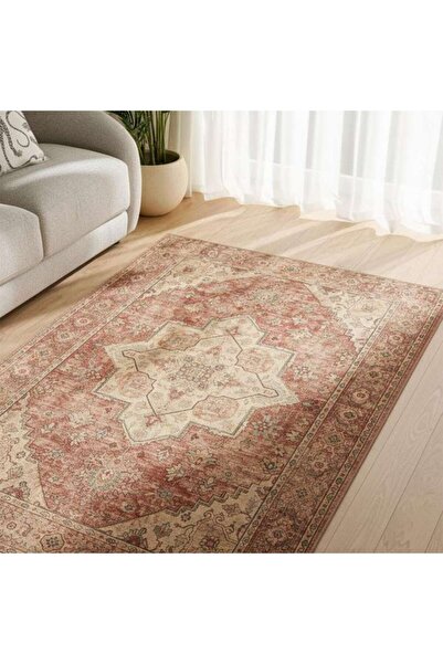 PAN HOME سجادة مالدن فينتاج مطبوعة 200x290 سم - أحمر