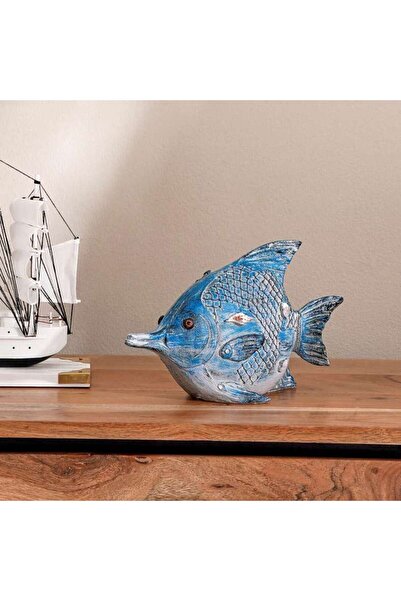 PAN HOME Zany Polyresin Decor Fish Sculpture 22x10x14cm - Blue