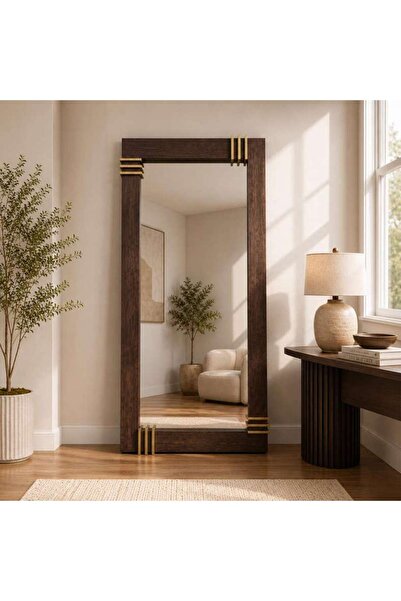 PAN HOME Vellura Floor Mirror 100x200cm - Brown