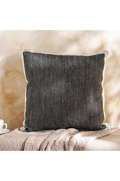 PAN HOME Resort Linen Framed Handwoven Down Feel Reversible Filled Cushion-50...