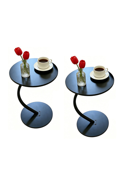 Snooe 2Pieces Coffee table round table living room bedroom,sofa side table.