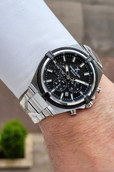 Daniel Klein Kadranı Black Kordonu Silver Renk 44 Mm 24 Ay Garantili Gösterge...