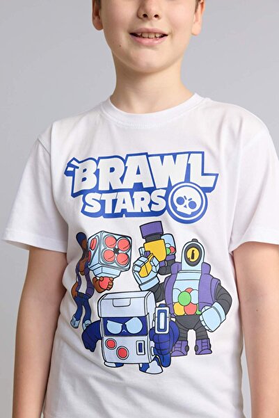 DeFacto 100% Cotton Brawl Stars Regular Fit 2-Piece Pajama Set for Boys H3540A826Sm