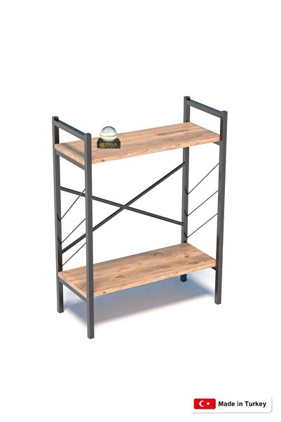 GOLDFALEZ Modern 2-tier Console Table Walnut