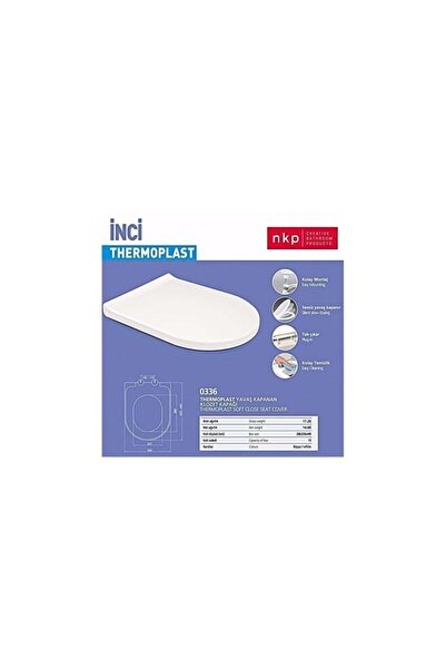NKP Inci Termoplast Yavaş Kapanan Tak-çıkar Klozet Kapağı 0336