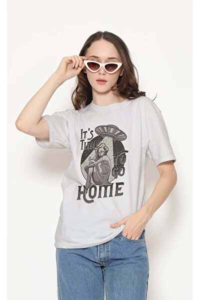 buzagi tasarım ürünleri Urban Regular Fit Unisex White T-Shirt