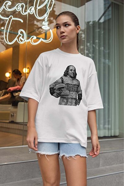 buzagi tasarım ürünleri Urban Oversize Unisex White T-Shirt