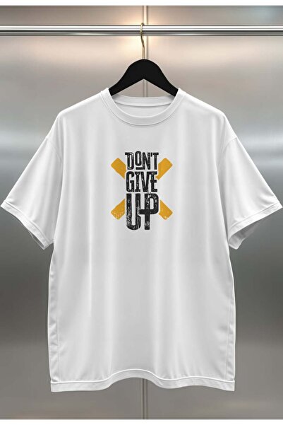buzagi tasarım ürünleri Organic Cotton Digital Printed Oversize White T-Shirt