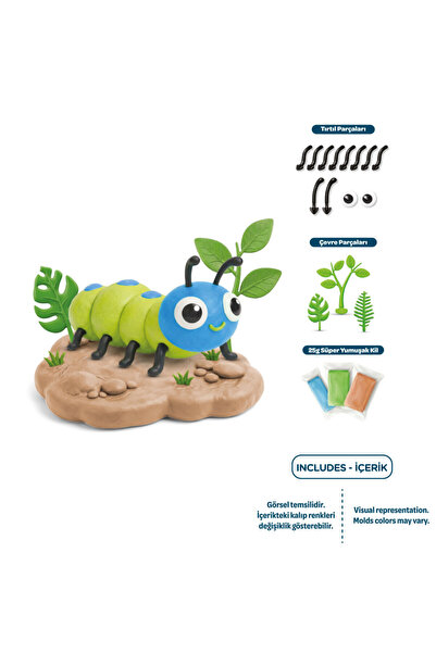Art Craft Tırtıl - Art Clay Minik Canlılar Süper Hafif Kil