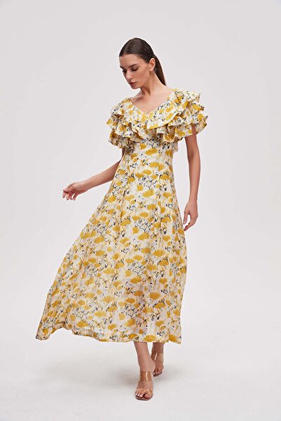 Livia Women's Midi Patterned Dress