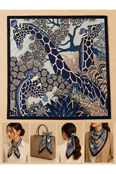 Bandana Patterned Women's Scarf (50X50)
